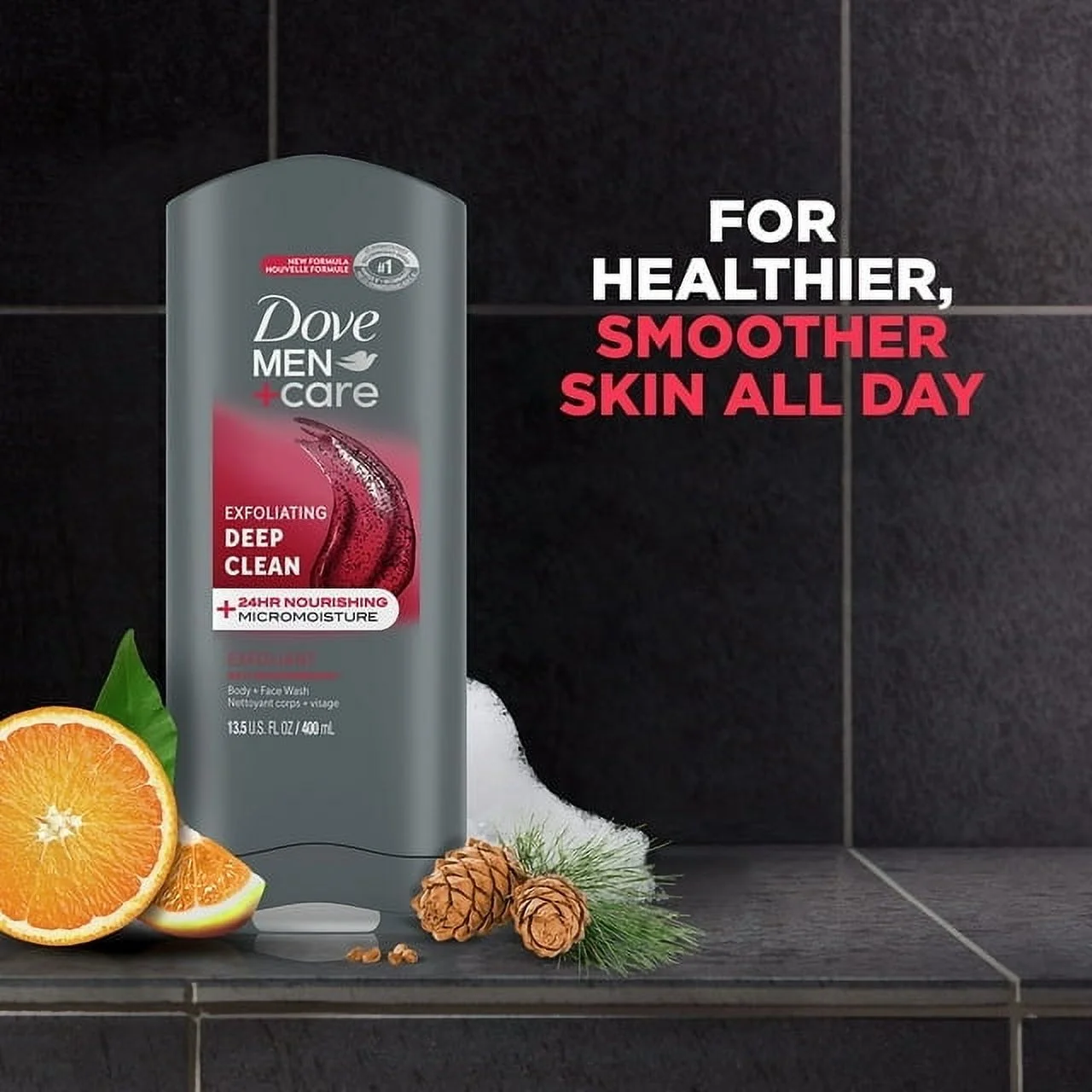 Dove - Men + Care Body + Face Wash, Exfoliating Deep Clean_2