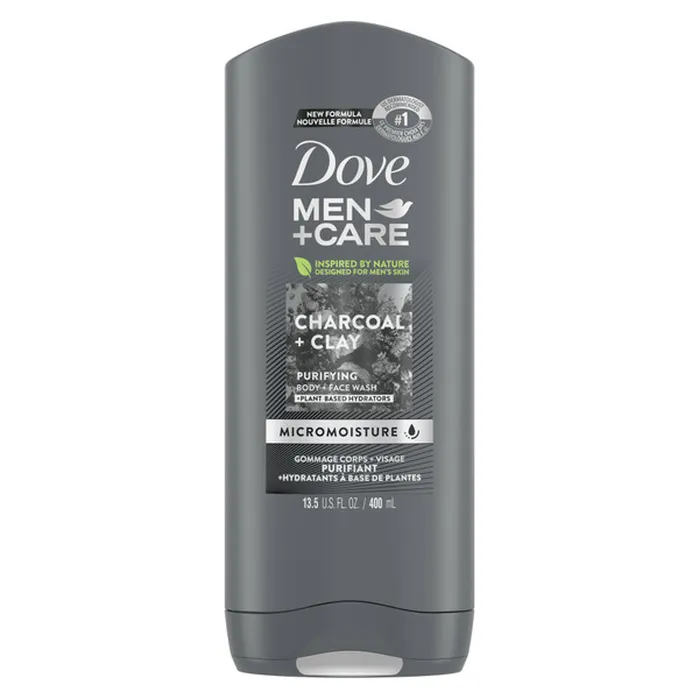 Dove - Men + Care Body + Face Wash, Purifying Charcoal + Clay_1