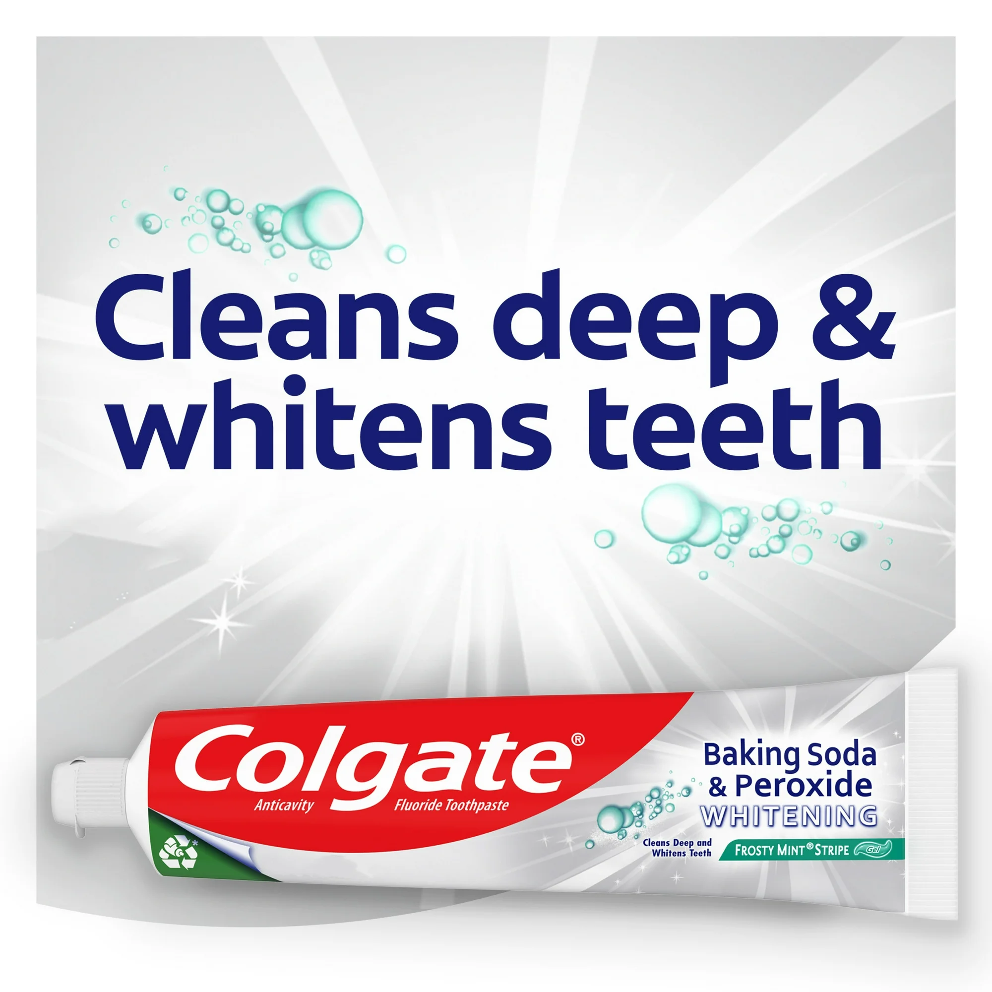 Colgate - Baking Soda & Peroxide Whitening Toothpaste, Frosty Mint Stripe_2